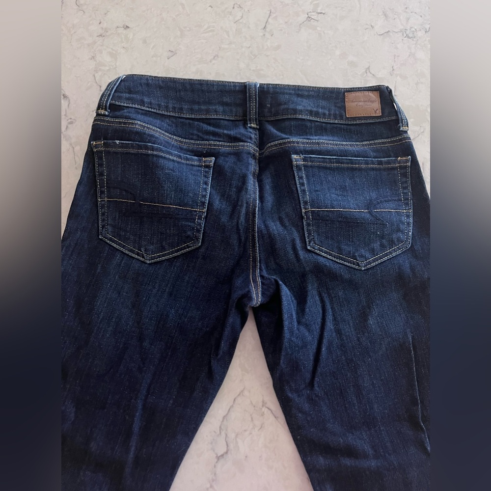 Women’s American Eagle Artist Stretch Cropped Dark Wash Jeans Sz-6